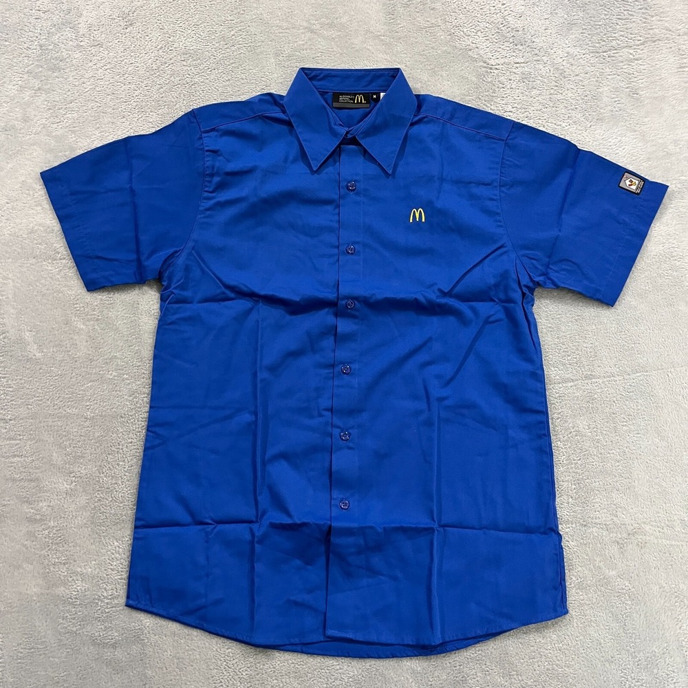 McDonald's Blue Casual Button Down Shirt